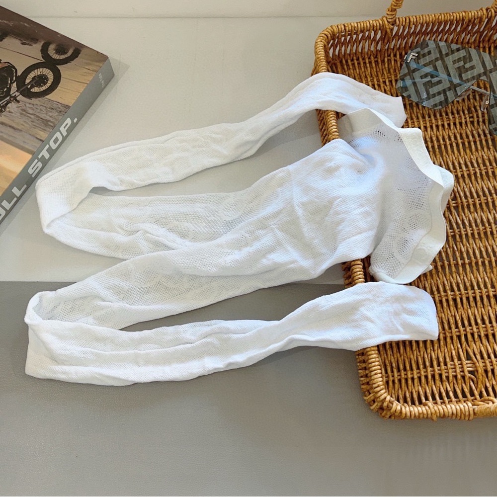 Sheer White Hosiery Tights for Women